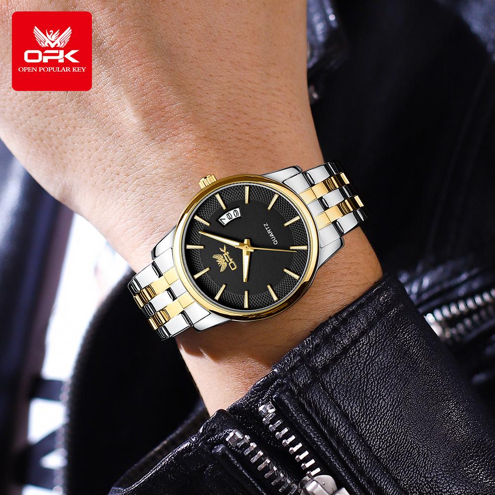 OPK Brand Men's Quartz Watch Single Calendar 6045