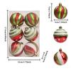 6cm Festival Christmas Balls Ornament Christmas Cheer Tree Balls Ornament with Fine Detailing Festival Hanging Bauble