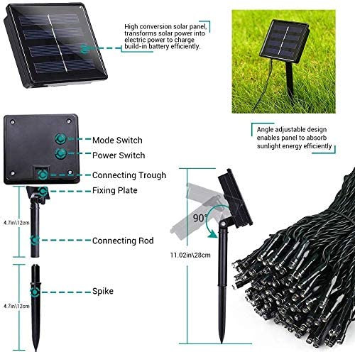 Solar Powered Led String Lights Outdoor Waterproof Fairy Lights String Solar Garland For Patio Wedding Christmas Garden Light