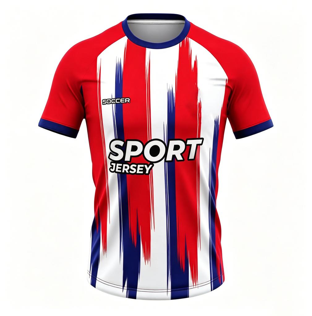 Individuelles atmungsaktives Fußballtrikot in Übergröße, kurzärmelig, digital bedrucktes Polyesterhemd