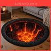 Halloween Round Non Slip Rug With Horrible Printed Design For Living Room Decor
