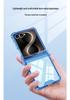Samsung Galaxy Z Flip 8 Transparent Airbag Case with Rotating Shaft and Full Coverage