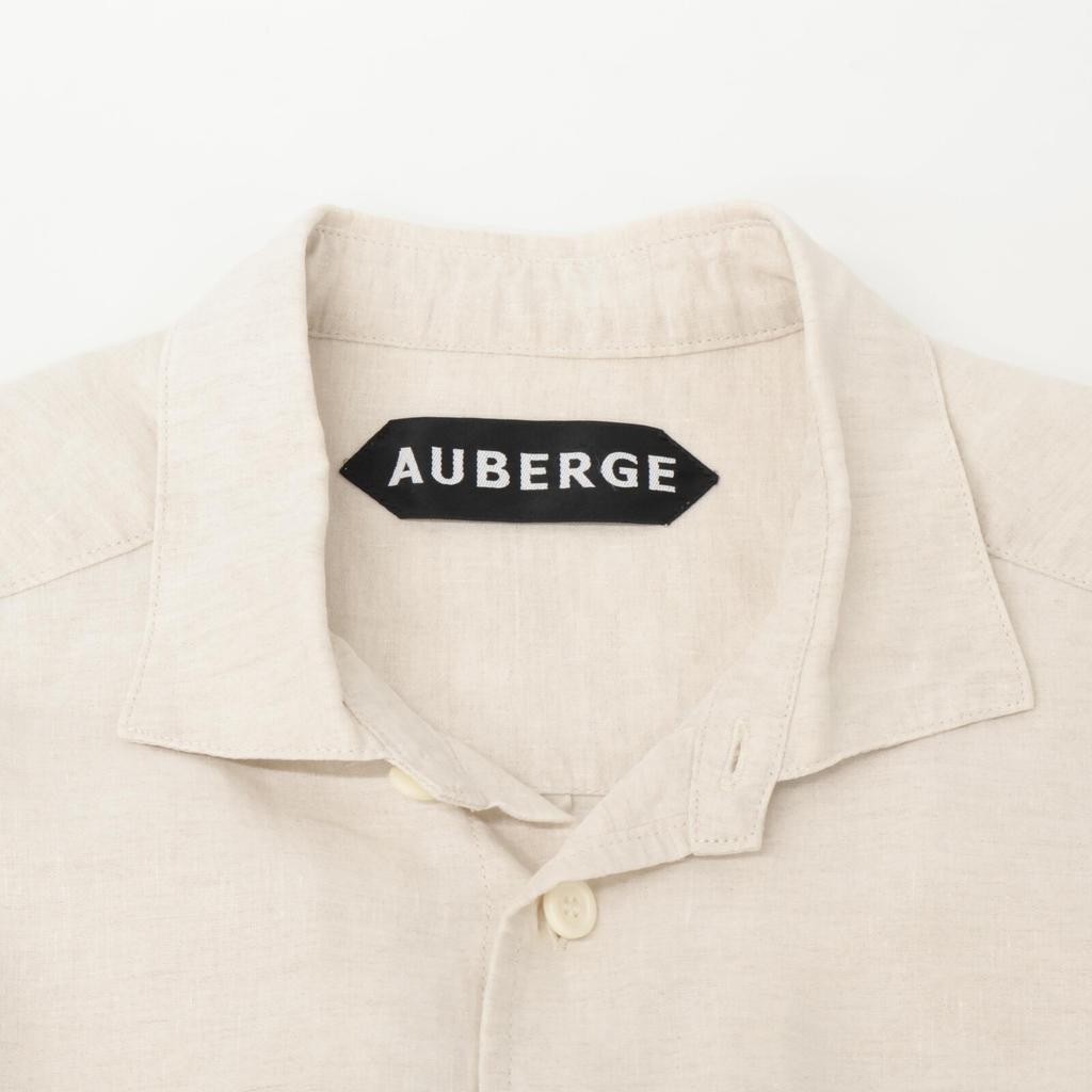 AUBERGE [Excellent Condition] CEZANNE Linen Double Pocket Long Sleeve Shirt/ tops 40 beigeUsed