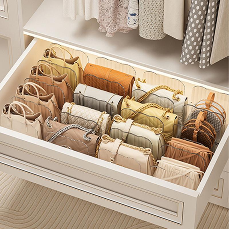 Bookcase Office Document Organizer Four-Compartment Book Holder Transparent Desktop Book Stand Document Display Rack