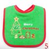 1 Stück Baby Weihnachts Lätzchen Xmas Abendessen Lätzchen Cartoon Weihnachtsmann Bestickt Speicheltuch