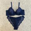 European and American lace sexy steel ring bra gathering adjustment type closed breast underwear women's thin bra