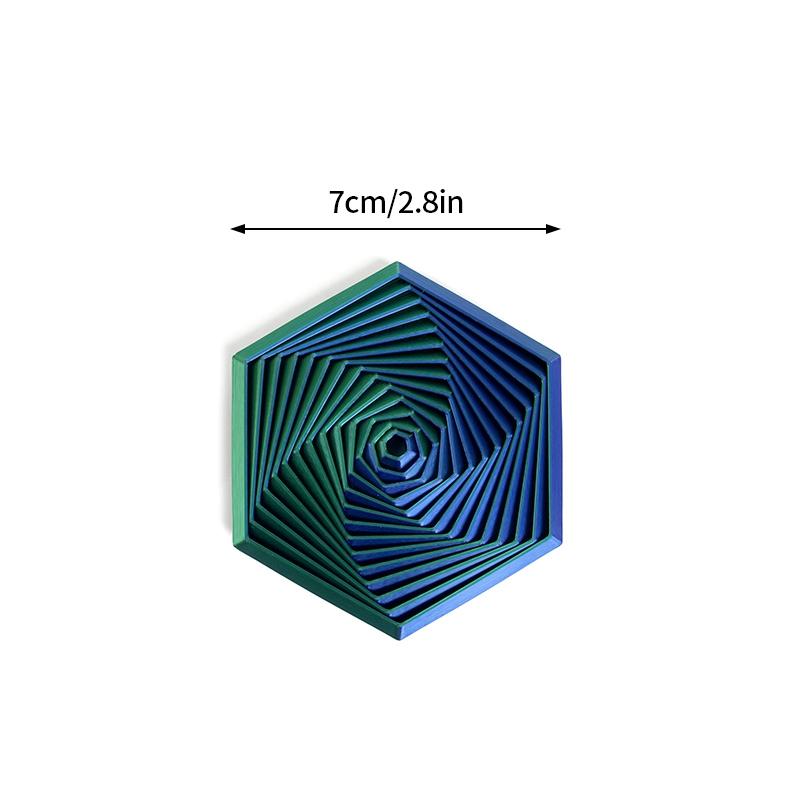 3D Printed Spiral Cone Ornament Stress Reducing Through Pyramid Toy Pyramid Passthrough Sculpture Mini Vortex Thread Illusion