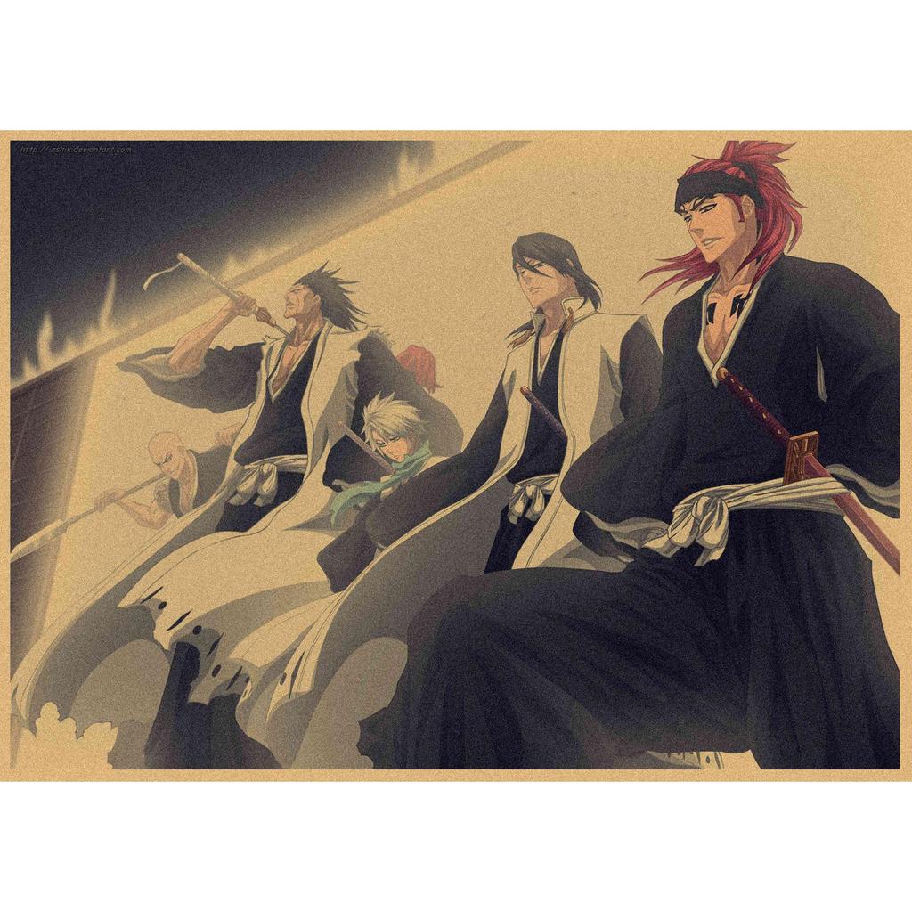 Bleach Anime Retro Kraft Paper Poster Wall Decoration