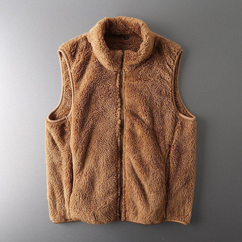 Зимний Толстый Флисовый Жилет Жилет Yellow S