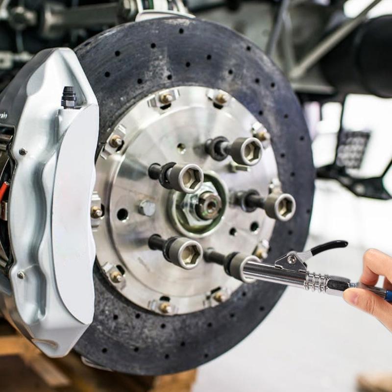 10000PSI Grease Guns Coupler with Easy to Lock Handle Fittings Coupler Quick Release Coupler for 1/8" NPT Grease Guns