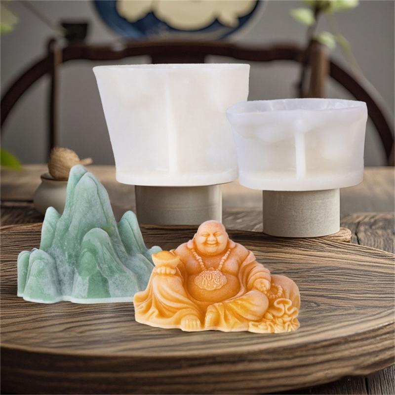 Reusable Buddhas Cake Mold Silicone Design Perfect for Custards Jellies Homemades Cakes Easy Cleaning Kitchenwares