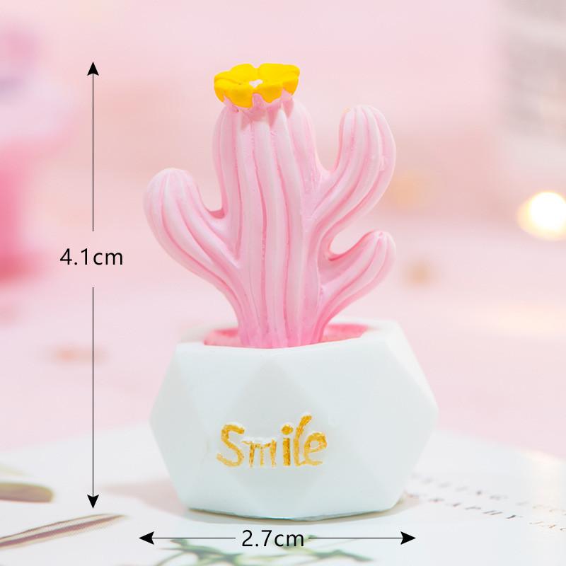 

Милый мини-декор для стола в виде кактуса из смолы с надписями «Любовь», «Свобода», «Удача» Smile Pink