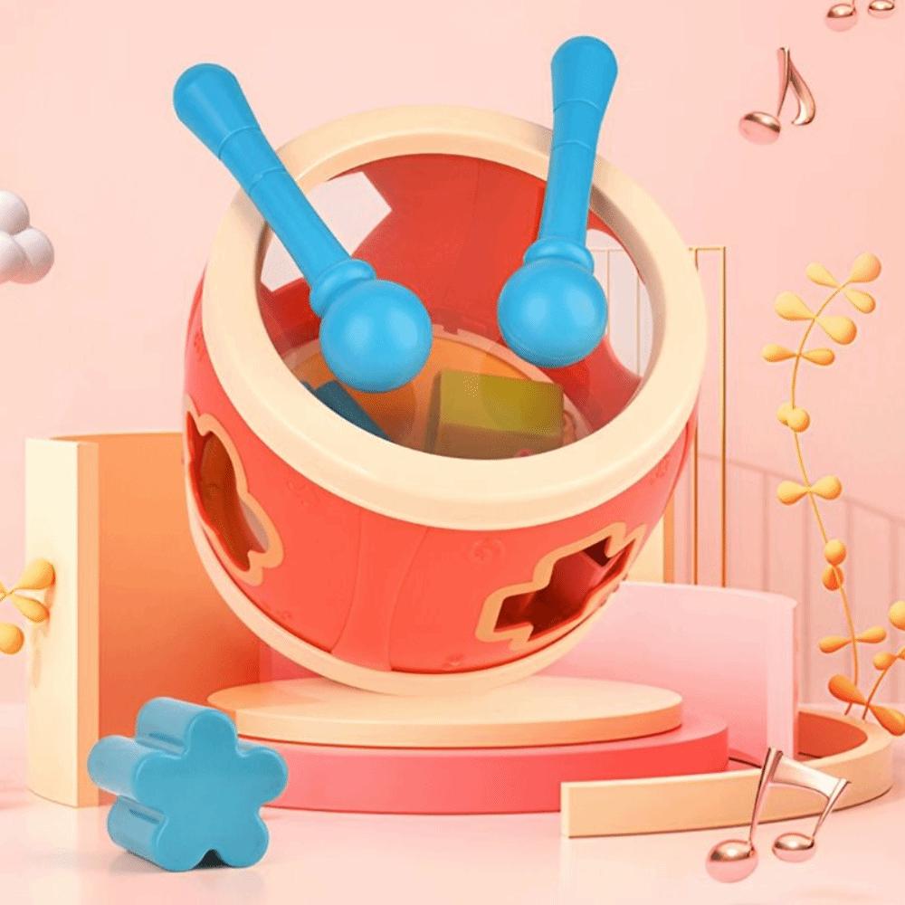 Matching Maze Baby Musical Instrument Montessori Baby Colorful Rolling Drum  Boys Children