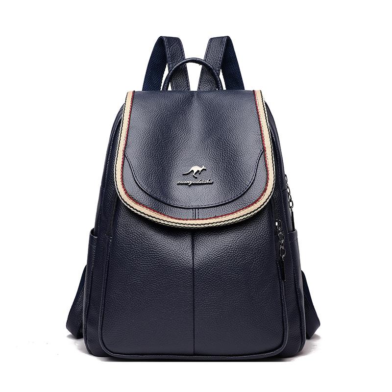 Casual Backpack for Women New Versatile Large Capacity Soft Leather Student Schoolbag Outdoor Travel Backpack Women's Bag