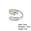 Simple Stainless Steel Gold Color Adjustable Opening Four-strand Open-ended Ring For Women Jewelry Finger Ring Wholesale