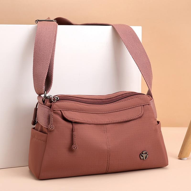 Women's Lightweight Nylon Bag Solid Color Shoulder Bag