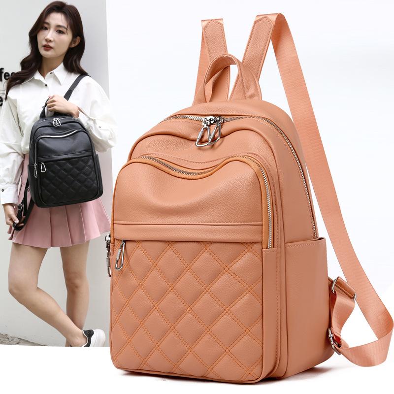 Backpack Women's New Spring and Summer Fashion Small Backpack Diamond Embroidered Thread Backpack Women