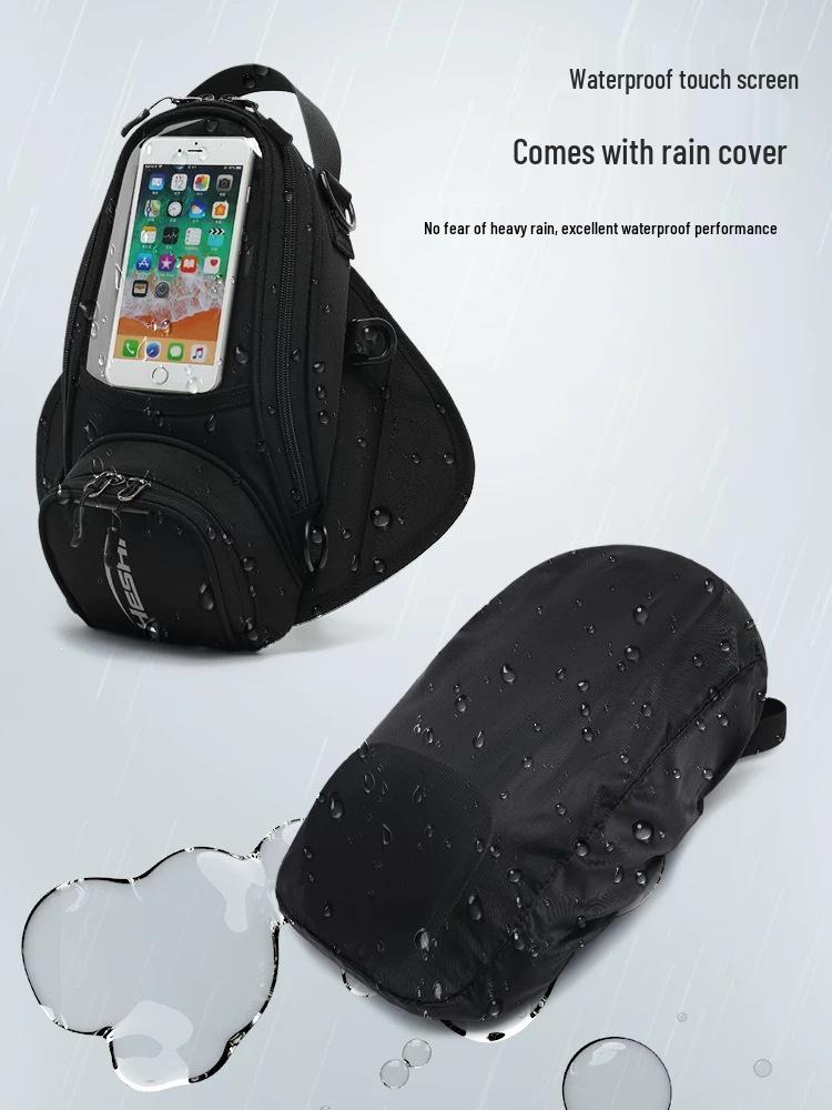 Magnetic Waterproof Motorcycle Tank Bag: Large-Capacity, Wear-Resistant, with Phone Navigation Holder