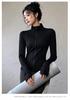 Women's Velvet Slim-Fit Jacket: Autumn/Winter Yoga, Quick-Dry, Long Sleeve Fitness Top