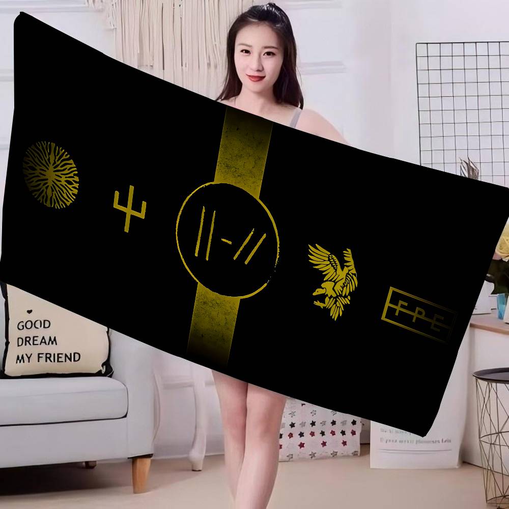 Popular T-Twenty One Pilot Band Big Microfiber Beach Towels Quick Dry Towel Sand Beach Towels Pool Towel for Travel Swim Pool