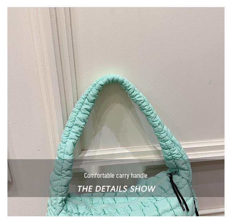 Pleated Cloud Bag 2025: Large Cotton Tote, Korean Style Crossbody & Shoulder Bag