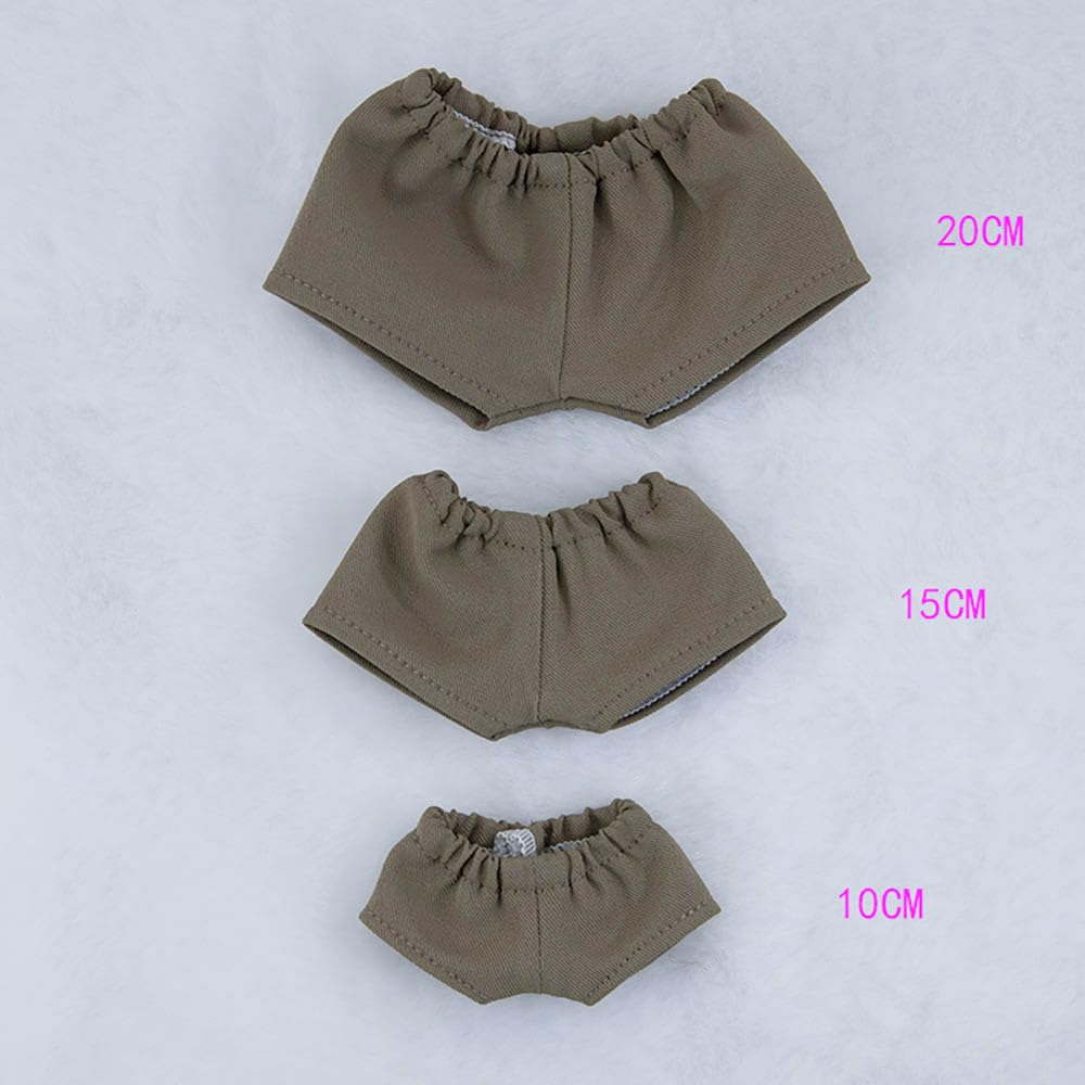 Niannyyhouse 10cm, 15cm, 20cm Plush Clothes, Solid Color PantsShorts, Cotton Doll Outfit, Dress-Up (a1, 15cm)
