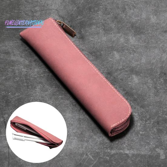 

Студенческая сумка-карандаш, ретро-сумка на молнии, многофункциональная косметичка, портативный пенал из искусственной кожи, органайзер для канцелярских принадлежностей, офисные школьные принадлежности вино красного