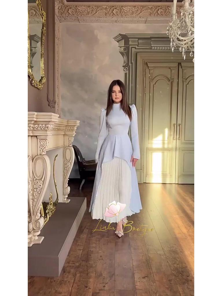 Elegant European & American Patchwork Long Dress - 2025 Collection