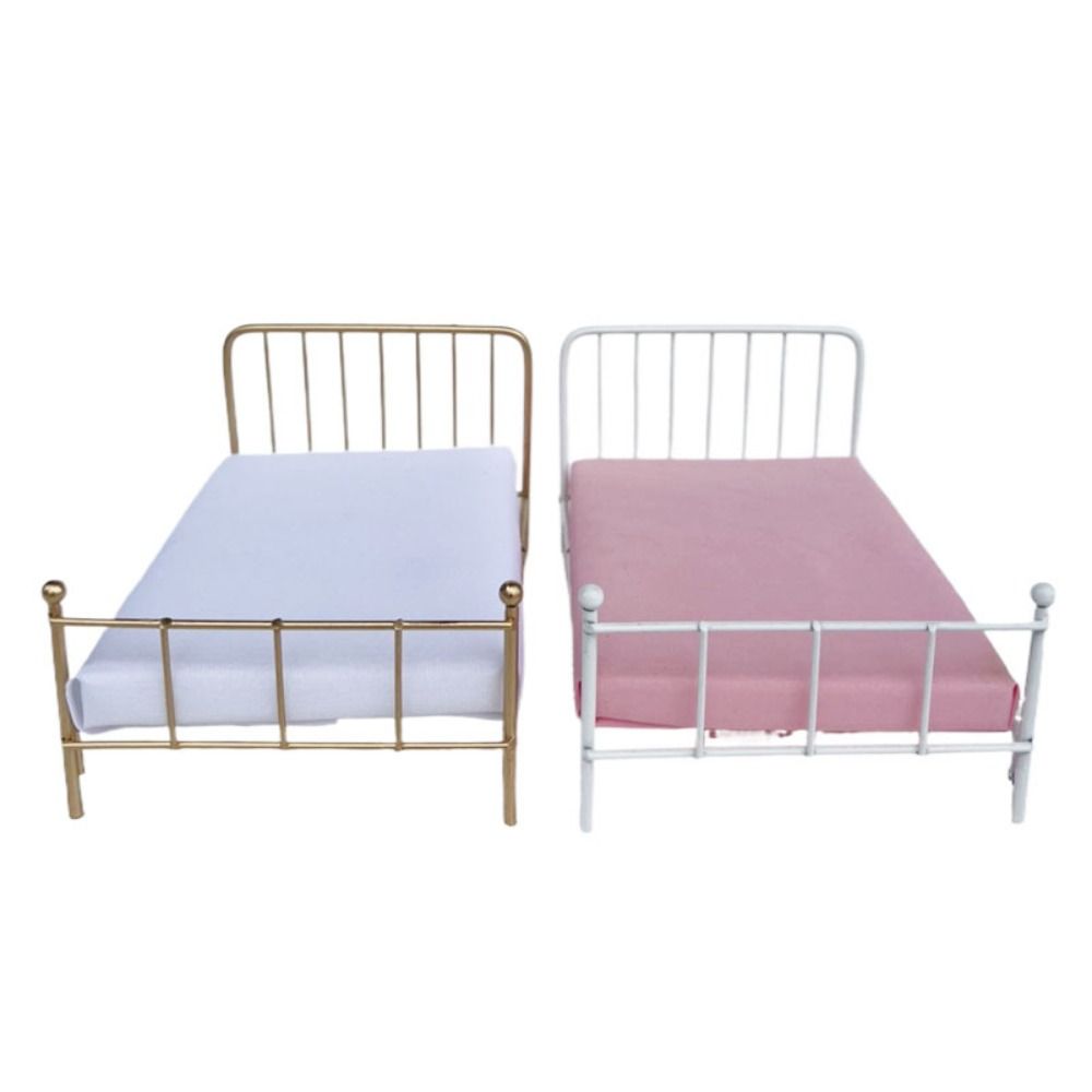 Bedroom Scene Doll Bed Furniture 1:12 Scale Mini Bed Model Dollhouse Bed  Dollhouse Accessories