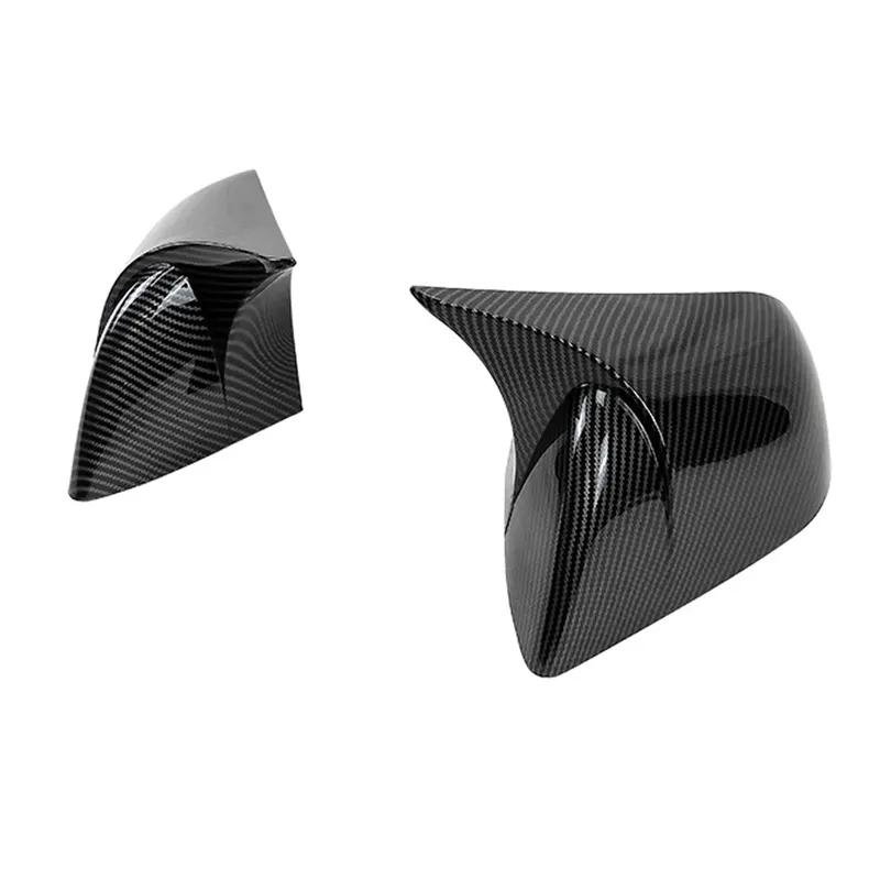 For Tesla Model Y 3 - Car Rearview Side Mirror Cover Sticker Wing Cap Exterior Door Rear View Case Trim Carbon Fiber