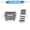 ABSOPRO Car and Brake Pedal Cover Pads for VW Golf and Golf SportWagen Aluminum Silver 2 Pieces Gas, Accelerator, Golf, Alltra, 2015-2020, Non-Slip
