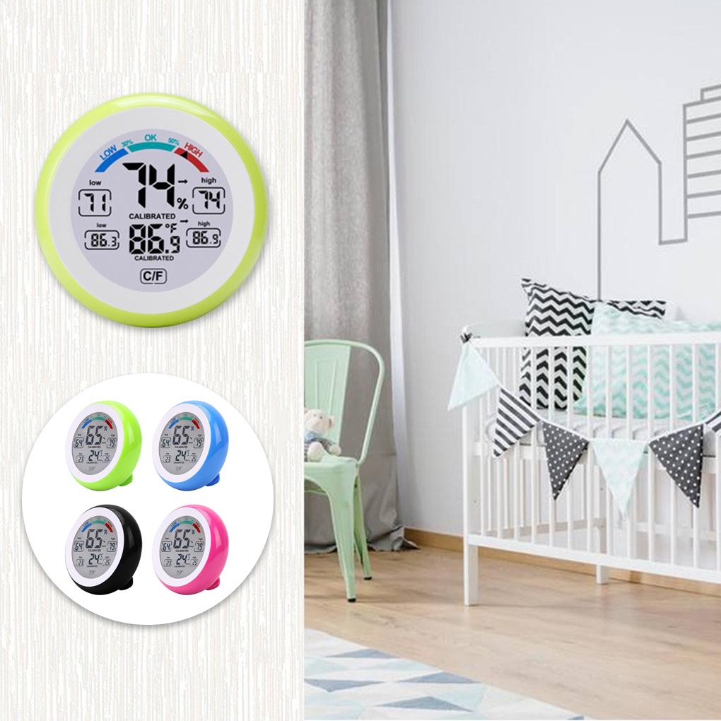 LED Electronic Digital Temperature Humidity Thermometer Meter Plastic Bathroom Hygrometer Weather Station Alarm Clock Gauge