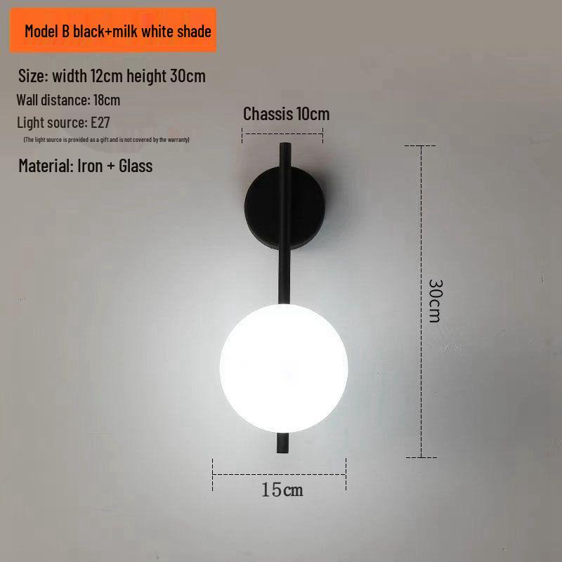 Modern Nordic LED Wall Lamp for Bedroom and Living Spaces