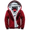 Herre hettegenser Vinter Varm Fleece Glidelås Genser Jakke Outwear Frakk Topper Bluser