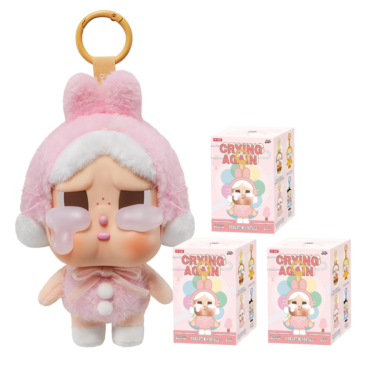 

POP MART CRYBABY Crying Again Series Мягкая игрушка Pop Mart Gacha Gacha Blind Box Фигурка Пластиковая модель Премиум-игрушка Мягкий винил из ПВХ Оригинальный персонаж