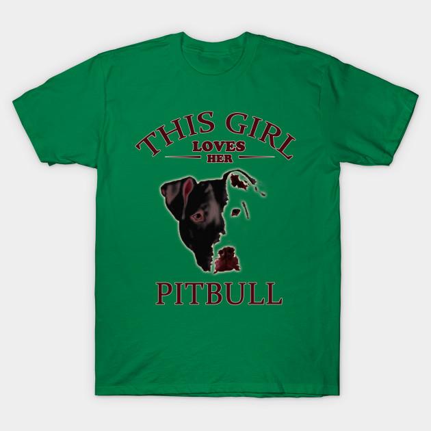 

Unisex Fashion TShirt This Girl Loves Her Pitbull Print TShirt Plus Size S-5XL T-Shirt 100%Cotton Tops O Neck Short Sleeve Tees M зелений