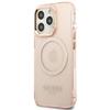 Guess Guhmp13Lhtcmp Iphone 13 Pro / 13 6,1 Różowy/Pink Hard Case Gold Outline Translucent Magsafe