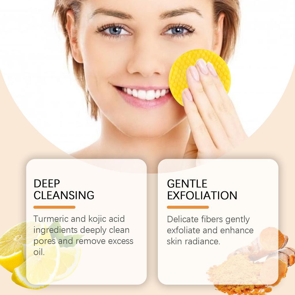 Hoygi Turmeric Alkaline Cleansing Pads For Hydrating And Moisturizing Skin Care