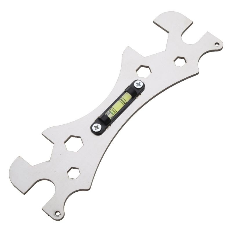 Curved Level Ruler Special Wrench for Shower Bathroom Distance Measuring Ruler for Shower Faucet Bathroom Maintenance