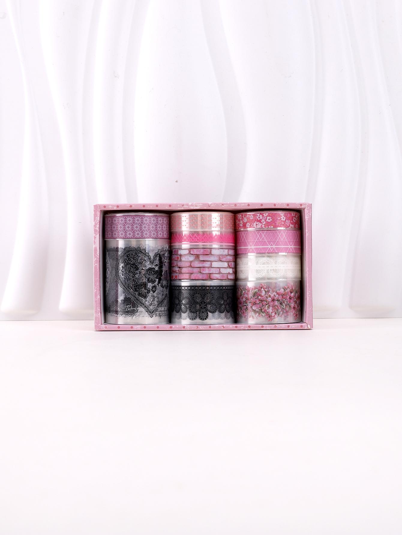 

10 Rolls/Box, Of Various Styles Of Washi Tape, Masking Tape For Art Design And Diy Handicrafts, School Supplies, Back-To-School