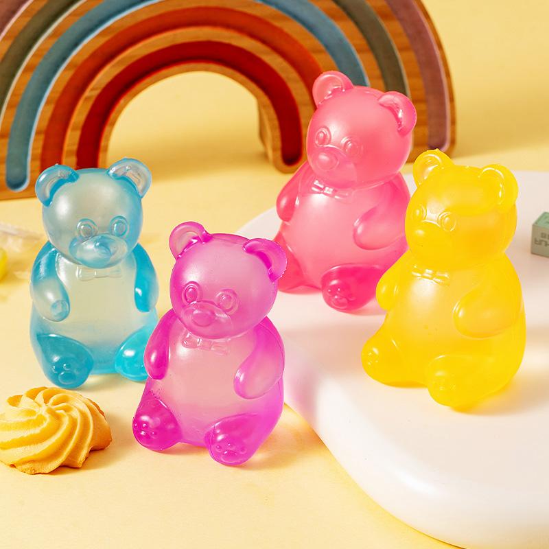 Gummy Bear Soft Antistress Fidget Squishy Toys Venting Ball Decompression Pinching Squeeze Toy For Children Birthday Party Favor