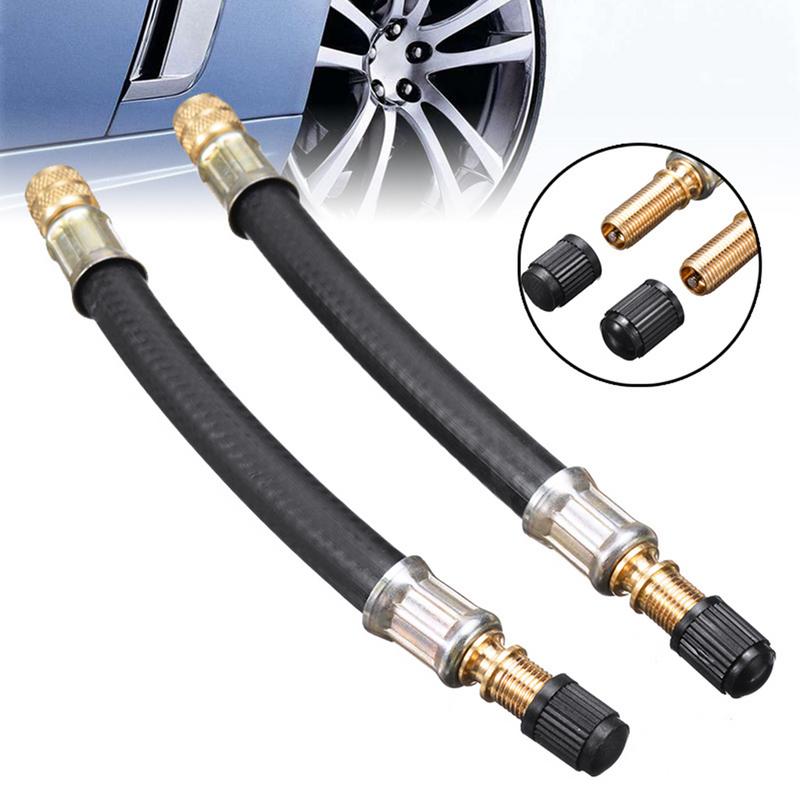 Flexible Rubber Hose Air Compressor Adapter Car Tire Valve Stem Extender for Bicycles Motorcycles Trailers Passenger Strollers