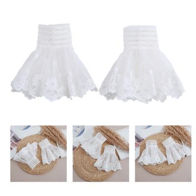 Abnehmbare Hemd Dekorative Handgelenkmanschetten Mädchen Lagenspitze Muster Armband Dekorative Ärmel Frau Pullover Kleidung