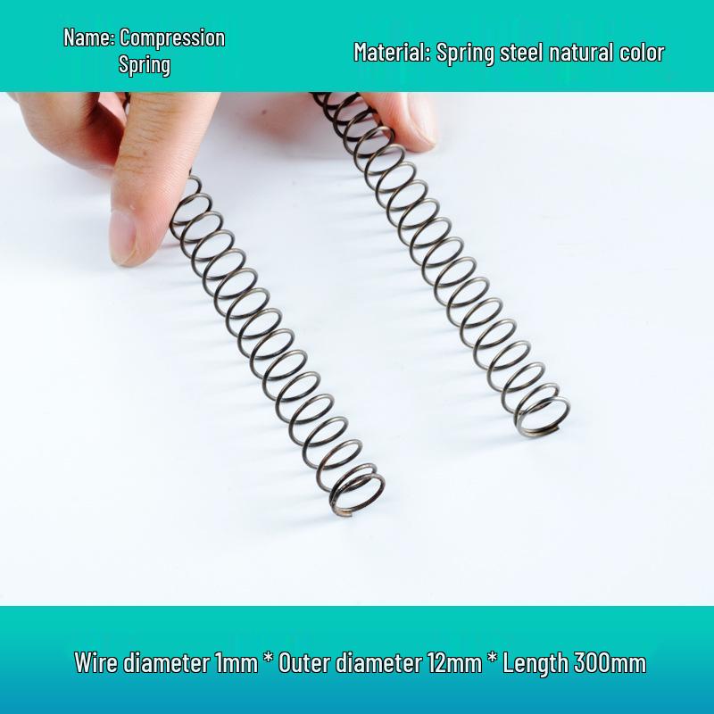 Steel Wire Compression Spring, 1.2-50mm Diameter, Long, Thin & Durable, Yellow, 300 Available