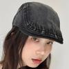 [Cowboy Is Cool] Denning Style Retro Denim Forward Hat Adjustable Big Head Circumference Fashionable Versatile Duckbill Hat Tide