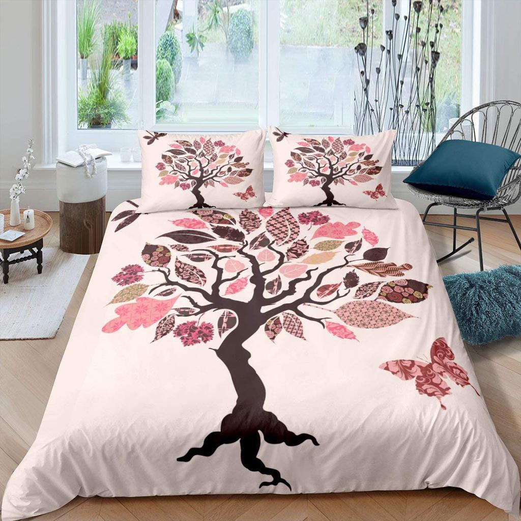 Sun And Moon Duvet Cover Black And White Bedding Soft Tree Of Life All Galaxy Stars Mandala Tribal Quilt Cover Decor For Women