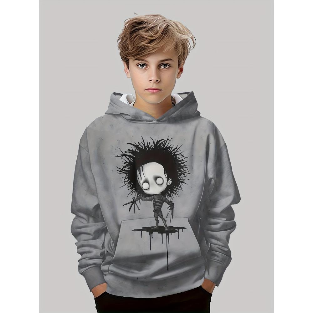 Boys' 3D Christmas Graphic Hoodie Long Sleeve Tops Casual Polyester Hoody Fall Spring Outerwear Sweatshirt Children's Clothing