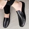 Summer Mens Half Loafers Fashion Men's Shoes Casual Genuine Leather Slippers Man Outdoor Light Mules Cool Half Sandals for Men