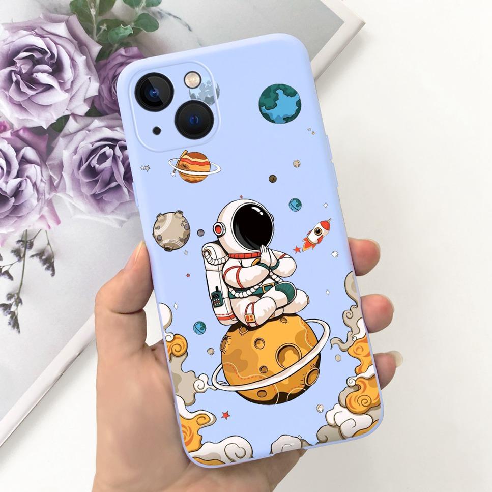 For iPhone 13 A2633 Case Planetary Astronaut Soft Silicone Back Cover Coque For Apple iPhone 13 Mini 13 Pro 13Pro Max Phone Case