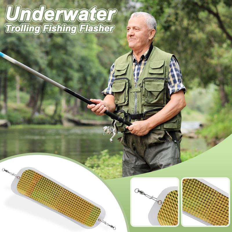 Fishing Laser Reflective Sheet Outdoor Fishing Trolling Flasher Sturdy Fishing Reflector for Trolling Salmon Fishing Accessories